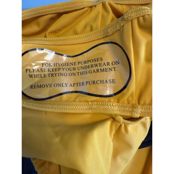 NWT Andrea Iyamah Tiaca One Piece Swimsuit In Marigold Yellow Cutout Size‎ S - Picture 10 of 12